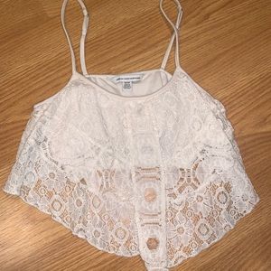 Cropped lace cami